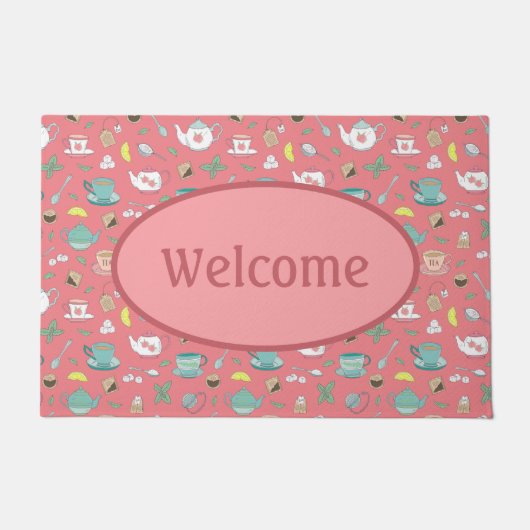 Paillasson Boutique De Thé Rose Pretty Dusky (Devant)