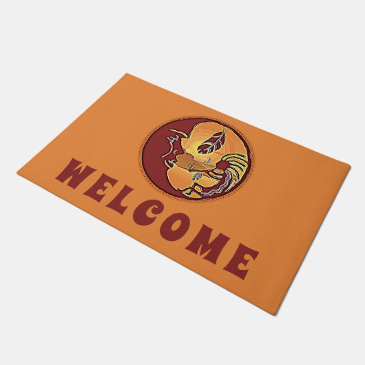 Paillasson Bouton paysage - Plume de lune Kokopelli 1 (Incliné)