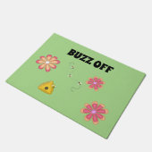 Paillasson BOUZZ sur les fleurs lumineuses et les abeilles tu (Incliné)