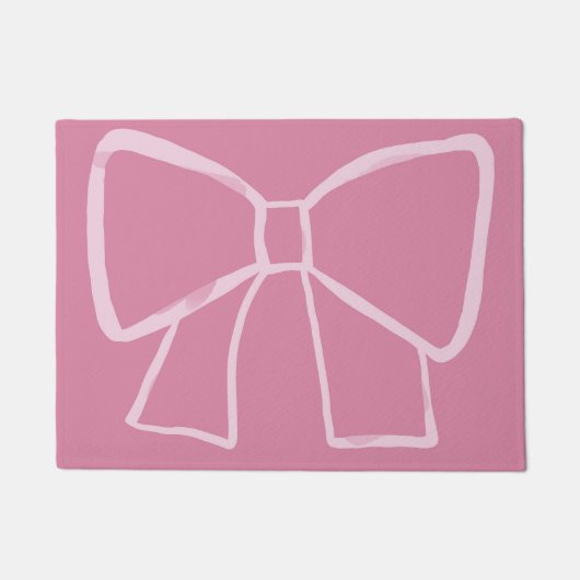 Paillasson Bow rose minimaliste (Devant)
