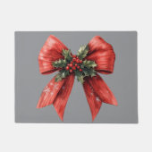 Paillasson Bow rouge classique et mat de portes creux (Devant)
