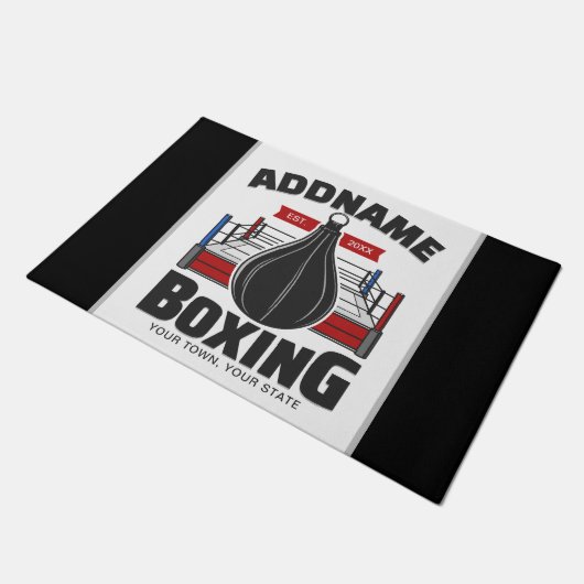 Paillasson Boxe Anneau AJOUTER NOM Boxer Gym Speed Sac (Incliné)