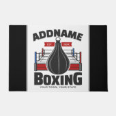 Paillasson Boxe Anneau AJOUTER NOM Boxer Gym Speed Sac (Devant)
