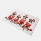 Paillasson Boxer Christmas Dress Santa Hat (Incliné)