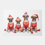 Paillasson Boxer Christmas Dress Santa Hat (Devant)