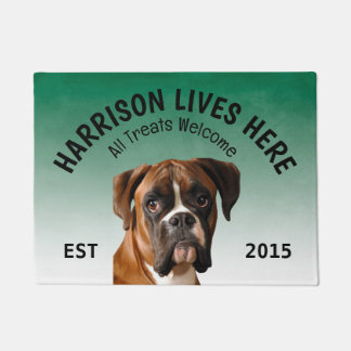 Paillasson Boxer Porte-Amoureux des chiens personnalisé