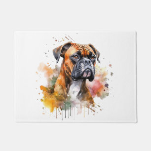 Paillasson BoxerLove Aquarelle Artwork - Loyal race Canine