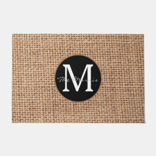 Paillasson Bracelet monogrammaire noir et brun de luxe modern