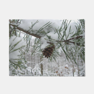 Paillasson Branche des pins neigeux Photographie de la nature