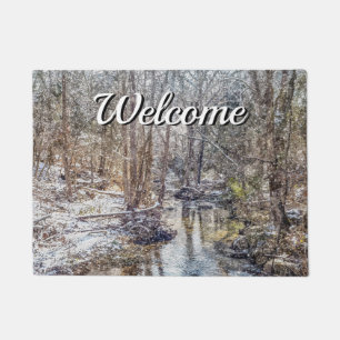 Paillasson Branson Fall Creek Neige d'hiver Peinture Bienvenu