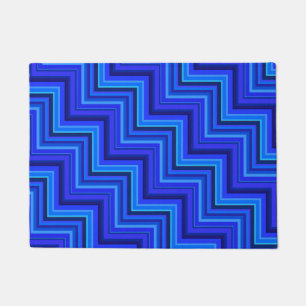 Paillasson Brayures bleues escaliers motif
