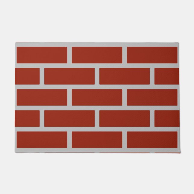 Paillasson Bricks Porte Mat (Brick Red & Grey) (Devant)