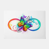 Paillasson Bright infinity with rainbow butterfly (Devant)