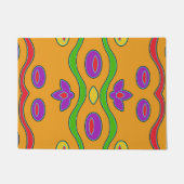 Paillasson Bright Orange Funky Art Abstrait moderne (Devant)