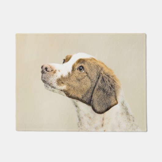 Paillasson Brittany Paining - Un joli art original de chien (Devant)