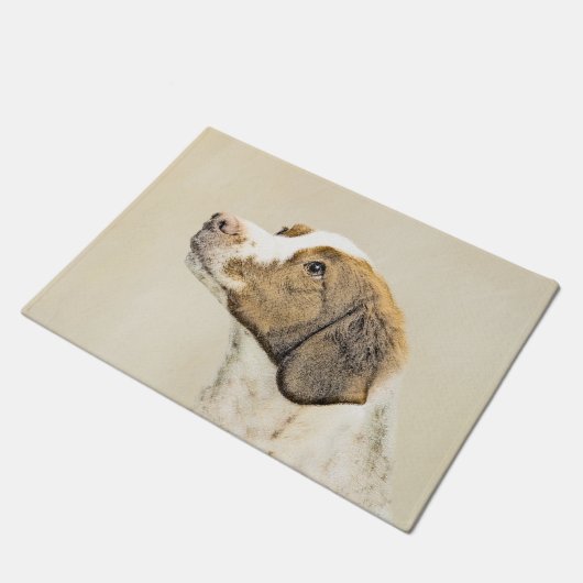 Paillasson Brittany Paining - Un joli art original de chien (Incliné)