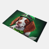 Paillasson Brittany Spaniel conduite vélo St. Patrick's Day (Incliné)