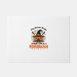 Paillasson Broom Broke Now Am Foreman Halloween Pumpkin_1