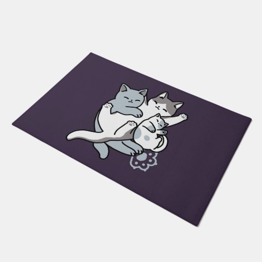 Paillasson Brosse à lait - Chats à couchage mignon (Incliné)