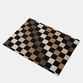 Paillasson Brown À damiers noir En vichy Motif (Incliné)