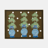 Paillasson Brown Blue Chinoiserie Orange Topiary (Devant)