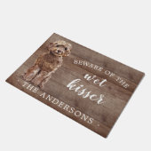 Paillasson Brown Cockapoo Chien Personnalisé Porte Mat (Incliné)