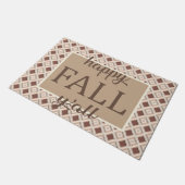 Paillasson Brown et crème Plaid Happy Fall Y'all Welcome (Incliné)