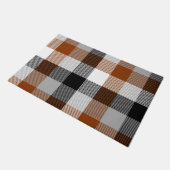 Paillasson Brown noir blanc Twill En vichy design (Incliné)