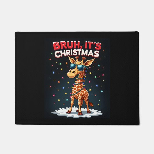 Paillasson Bruh C'est Noël Giraffe Dabbing Dabbing Long Sle (Devant)