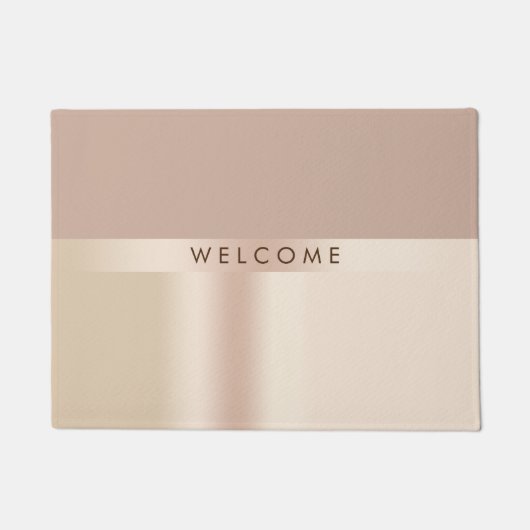 Paillasson Brun rose élégant et élégant d'or (Devant)