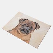 Paillasson Bruxelles Griffon Smooth Painting Original Chien A (Incliné)