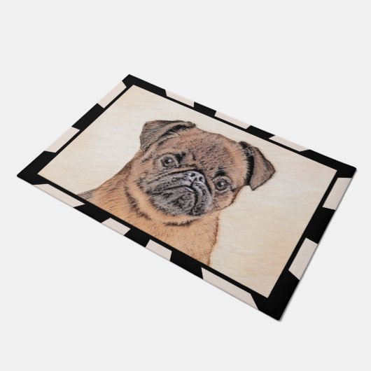 Paillasson Bruxelles Griffon Smooth Painting Original Chien A (Incliné)