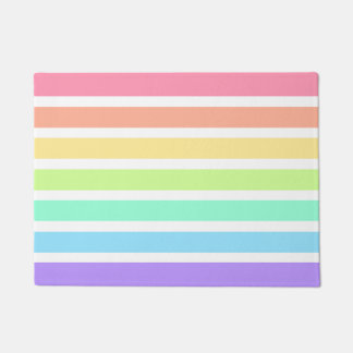 Paillasson Bubblegum arc-en-ciel et bandes blanches