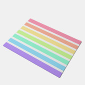 Paillasson Bubblegum arc-en-ciel et bandes blanches (Incliné)