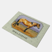 Paillasson Buckskin Horse Mustang Stallion (Incliné)