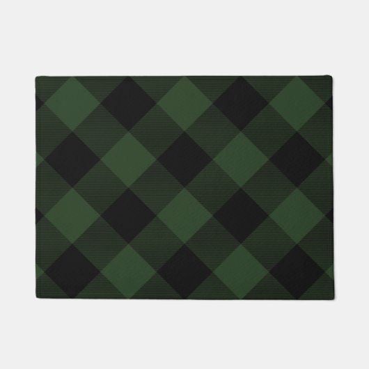 Paillasson Buffalo check Celtic Green and Black Squares Plaid (Devant)