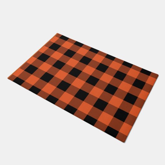 Paillasson Buffalo Check Fall Orange Noir (Incliné)