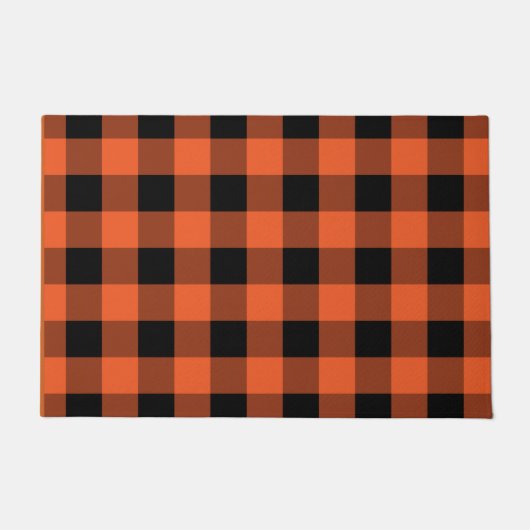 Paillasson Buffalo Check Fall Orange Noir (Devant)