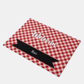 Paillasson Buffalo Plaid Check Rouge Blanc (Incliné)