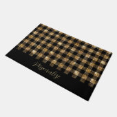 Paillasson Buffle de Parties scintillant d'or noir Plaid pers (Incliné)