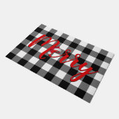 Paillasson Buffle noir et blanc de Noël plaqué (Incliné)