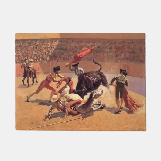 Paillasson Bull Fight in Mexico (par Frederic Remington) (Devant)
