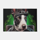 Paillasson Bull Terrier Chien Conduite Vélo St. Patrick's Day (Devant)