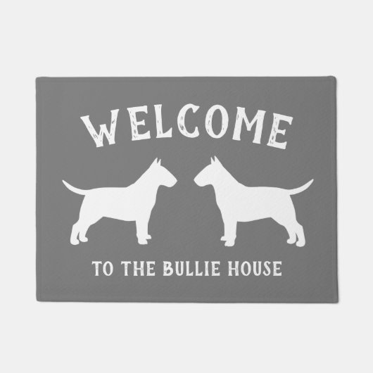 Paillasson Bull Terrier Chien race Silhouettes Custom (Devant)