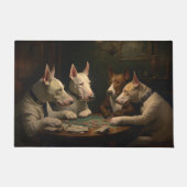 Paillasson Bull Terrier Chiens Jouer Poker Art (Devant)