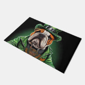 Paillasson Bulldog Driving Bike St. Patrick's Day (Incliné)
