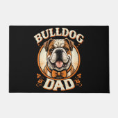 Paillasson bulldog papa – joli bulldog vintage pour la fête d (Devant)