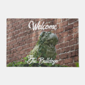 Paillasson Bulldog Statdog Garde Chien Red Brick Bienvenue (Devant)
