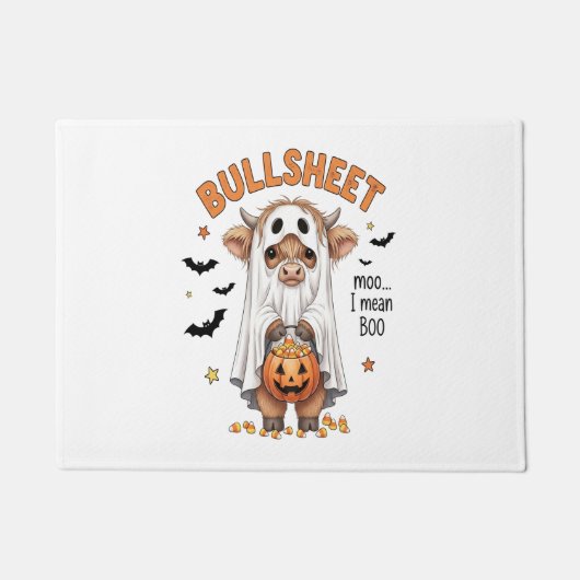 Paillasson Bullsheet Highland Cow Funny Ghost (Devant)