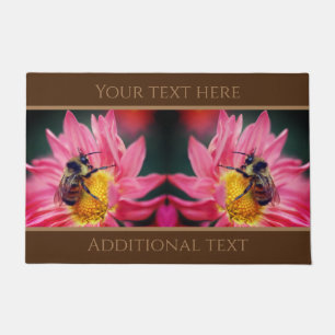 Paillasson Bumble Bee On Pink Daisy Flower Personnalisé